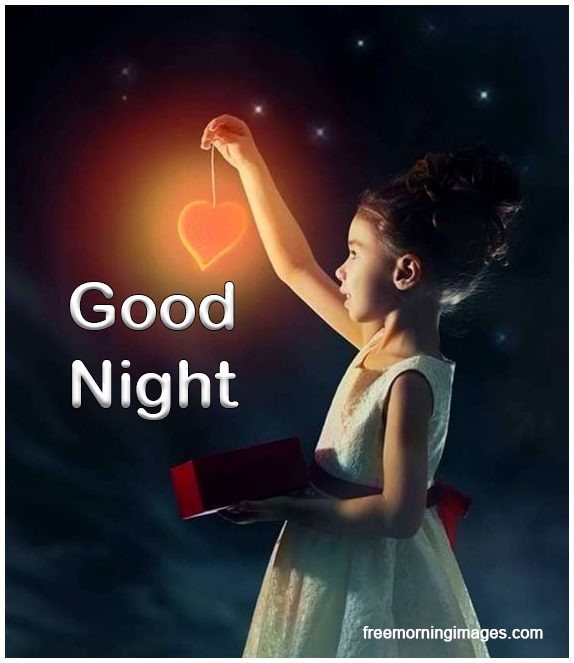 Beautiful Good Night Images For Friends With Cute Girl And Stars